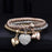 Solid Hearts Charm Bracelet Set