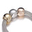 2 Sets of Cube Charms Silver Metal Bracelet
