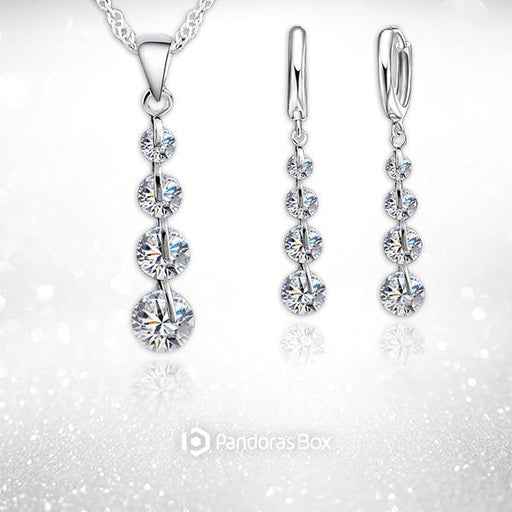 "Classic Sparkle" Crystal Necklace & Earrings Set