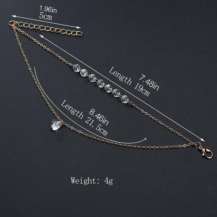 Clear Crystal Layered Bracelet