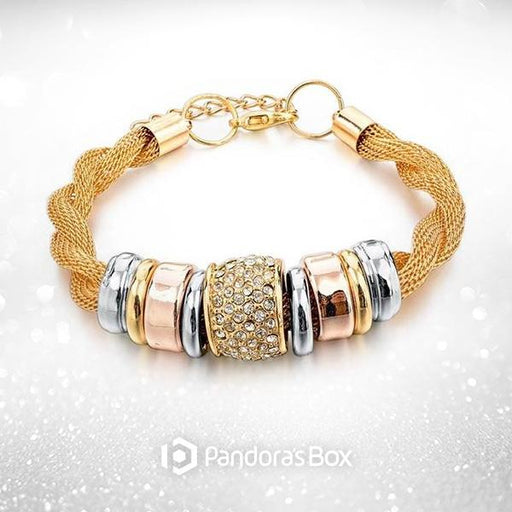Entwined Gold Metal Bracelet