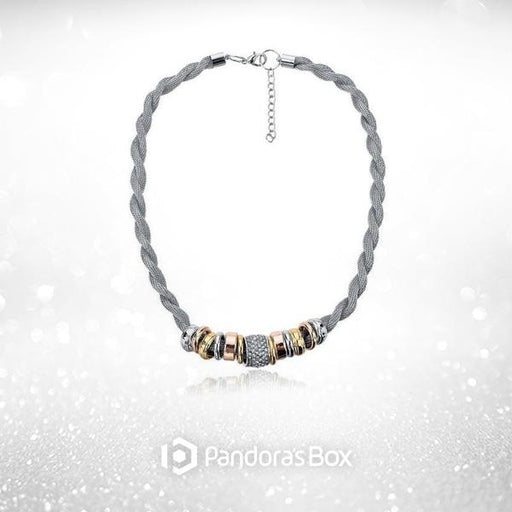 Entwined Silver Metal Necklace