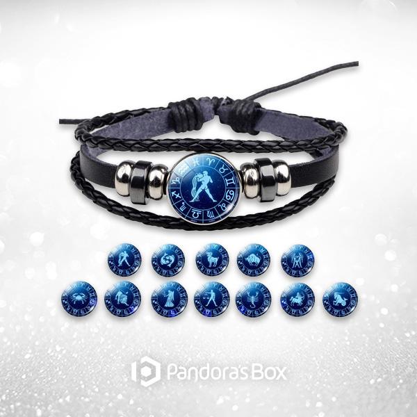 Genuine Leather Zodiac Bracelet