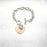 Gold Heart Charm Chain Bracelet