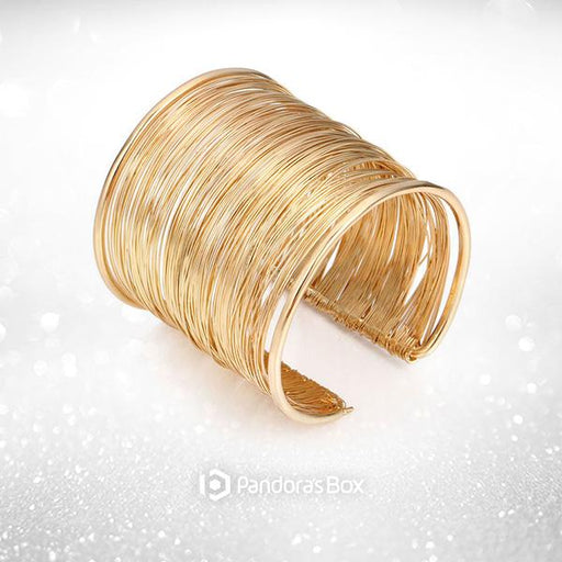 "Nile Queen" Gold Open Cuff Bracelet
