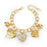 3 Sets of Crystal Heart Charm Bracelet