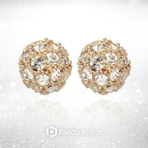 "Happiness" Crystal Ball Stud Earrings