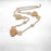 Heart Chain Long Necklace with Austrian Crystals