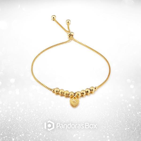 Maverick Mood Sunglass, Cube Charm Gold Metal & Heart of Gold Adjustable Bracelet