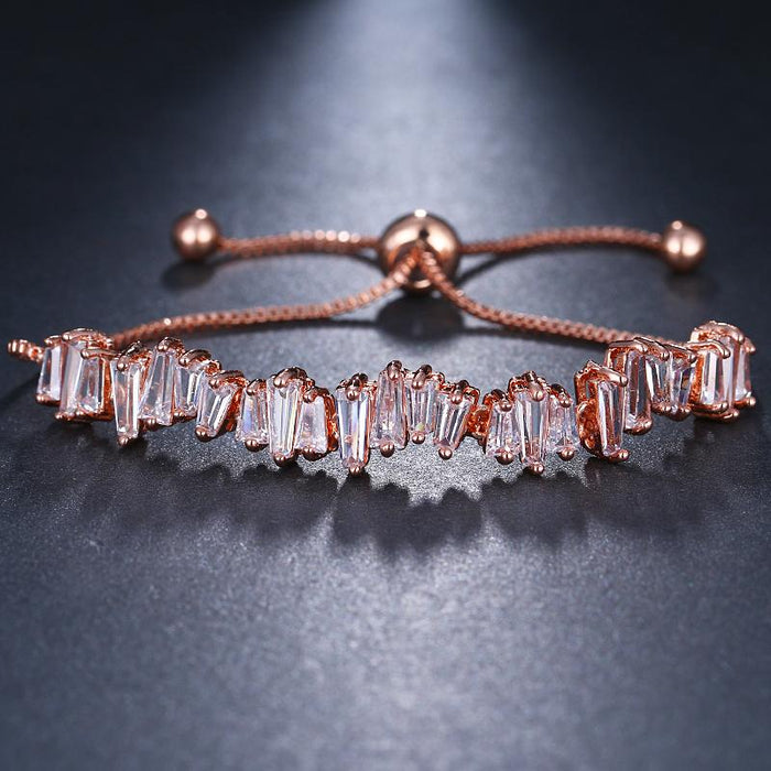 Baguette Crystal Adjustable Bracelet Trio