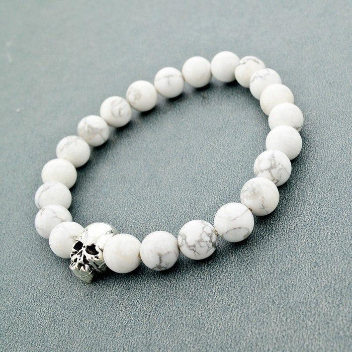 Whitest Ash Skull Beaded Bracelet