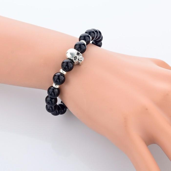 Blackest Night Skull Beaded Bracelet