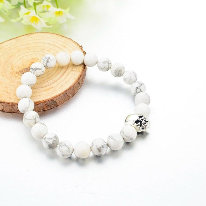 Whitest Ash Skull Beaded Bracelet