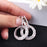 3 Sets of "Hollywood Hoops" Crystal Double Hoop Earrings