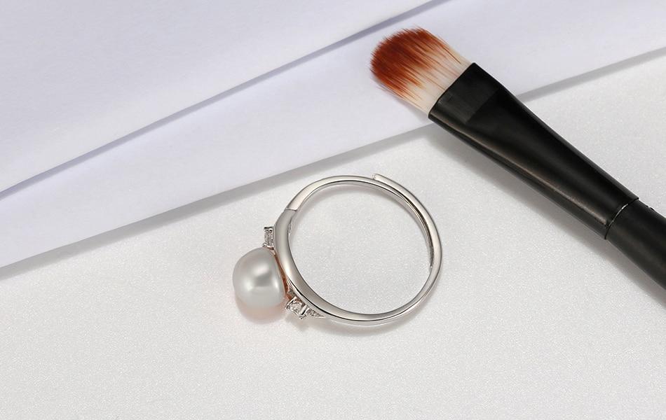Pearl and Glimmer Sterling Silver Ring