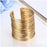 "Nile Queen" Gold Open Cuff Bracelet