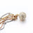Gold Ball Necklace with Rhinestone Pendant, Happiness Earrings & Crystal Studded Ball Bracelet