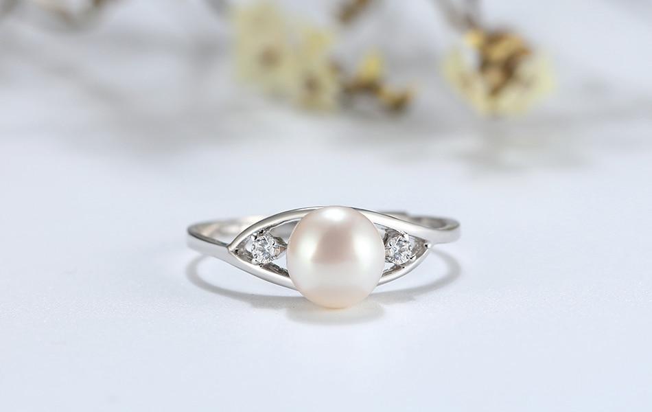 Pearl and Glimmer Sterling Silver Ring