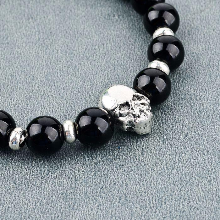 Blackest Night Skull Beaded Bracelet