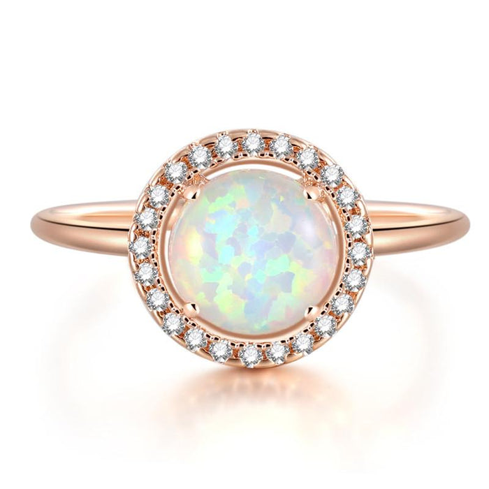 Opulent Essence Rose Gold Opal Ring