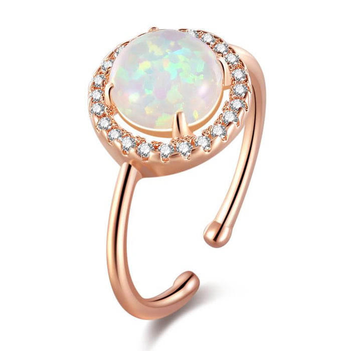 Opulent Essence Rose Gold Opal Ring