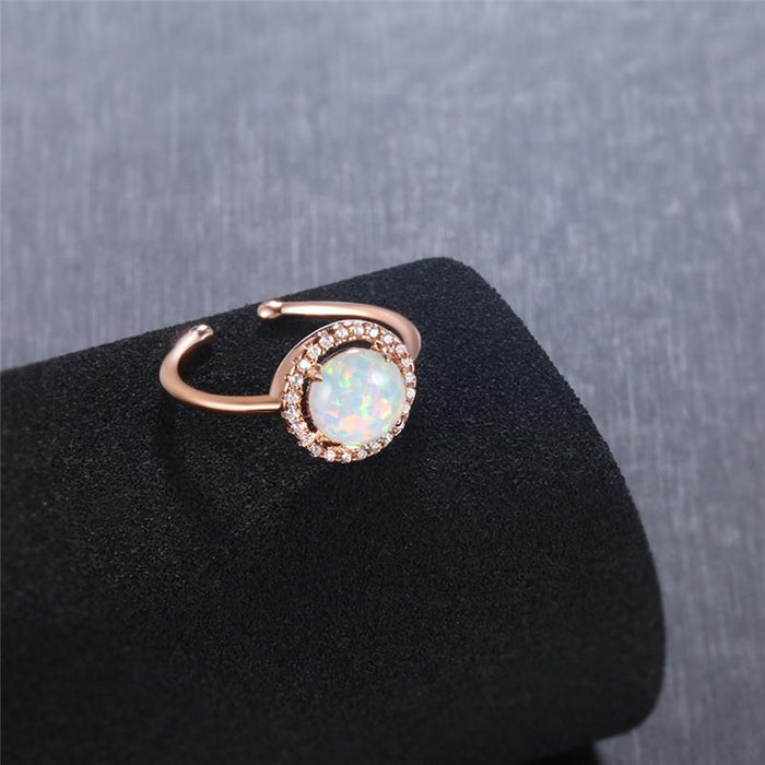 Opulent Essence Rose Gold Opal Ring