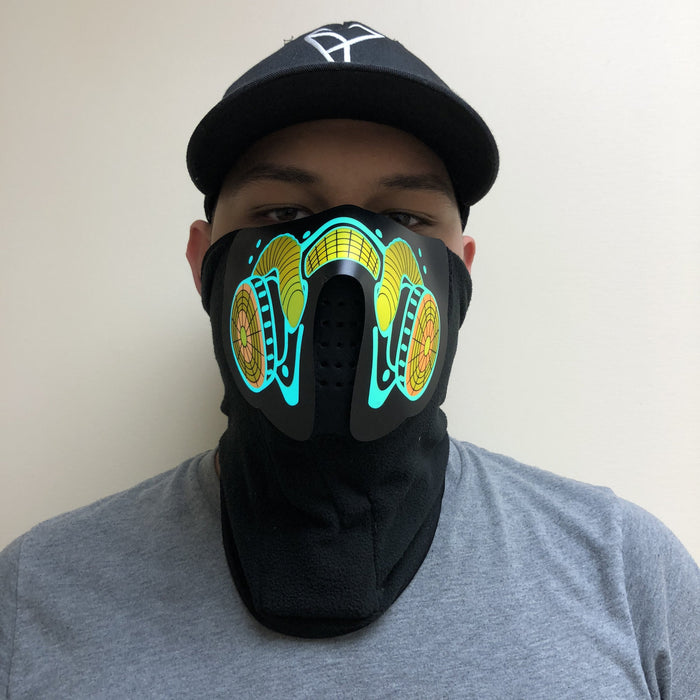 Haz Mat Light Up Half-Face Mask