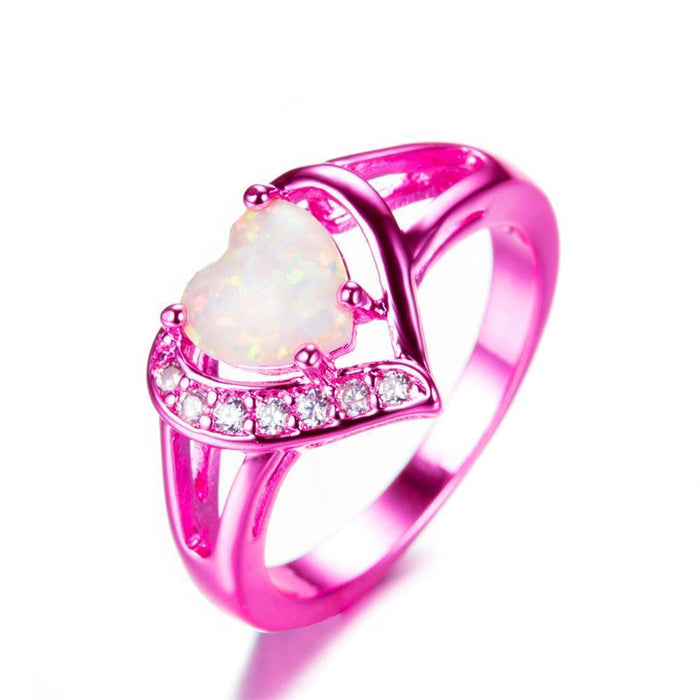 Pretty in Pink Heart Ring