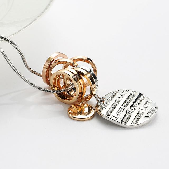 "LOVE" Crystal Tag Necklace