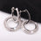 "Hollywood Hoops" Crystal Double Hoop Earrings, Baguette Ring and Adjustable Bracelet