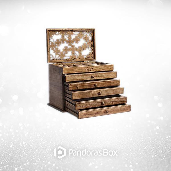 Lucky Clovers Large Wooden Jewelry Box