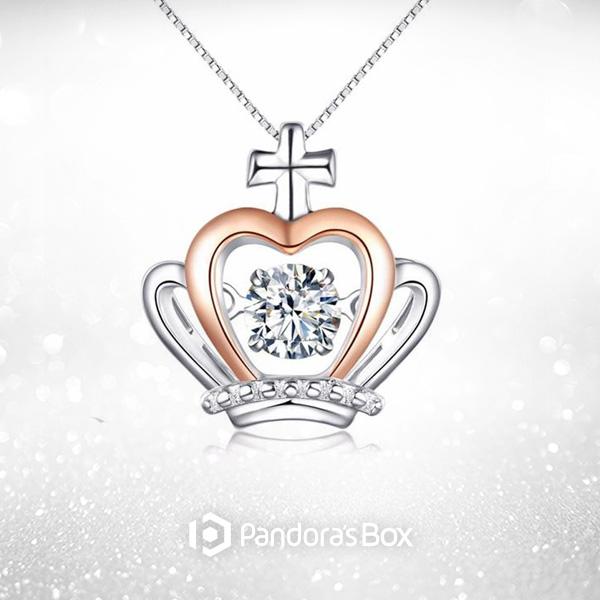 Luxe Crown Pendant Necklace