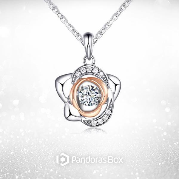 Luxe Rose Pendant Necklace