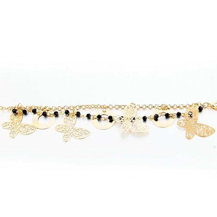 Butterfly Charm Double Strand Bracelet