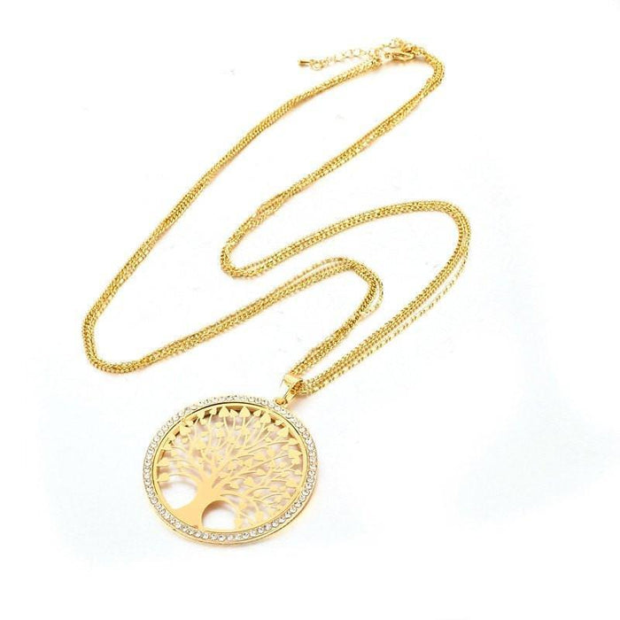 3 Sets of "Tree Of Life" - Pendant Necklace w/ Rhinestones (FREE SHIPPING)