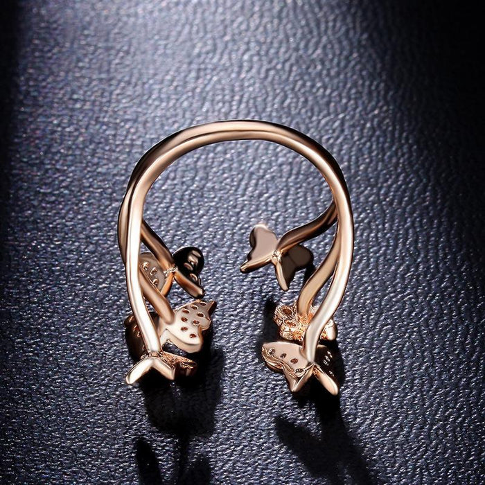 3 Free Spirit Adjustable Butterfly Rings with 3 Black Gift Boxes