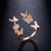 3 Free Spirit Adjustable Butterfly Rings with 3 Black Gift Boxes