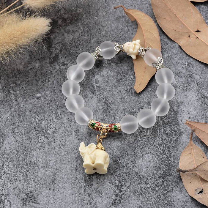 Lucky Elephant Beaded Bracelet