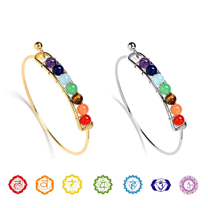 Chakra Beaded Bangle