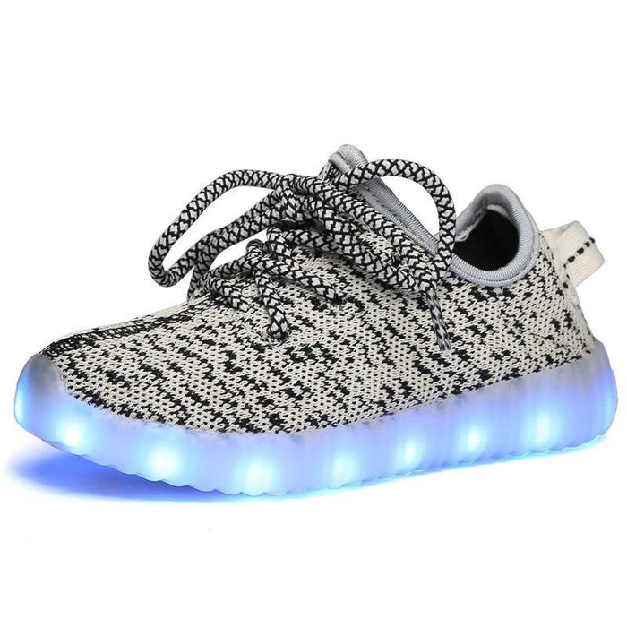 Flyknit Lace Ups - Kids LED Shoes (FREE SHIPPING)