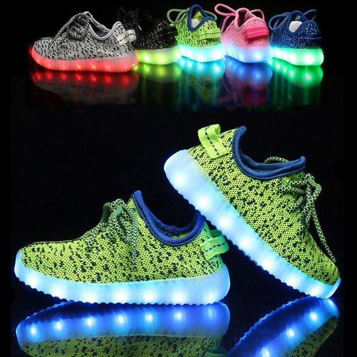 Flyknit Lace Ups - Kids LED Shoes (FREE SHIPPING)