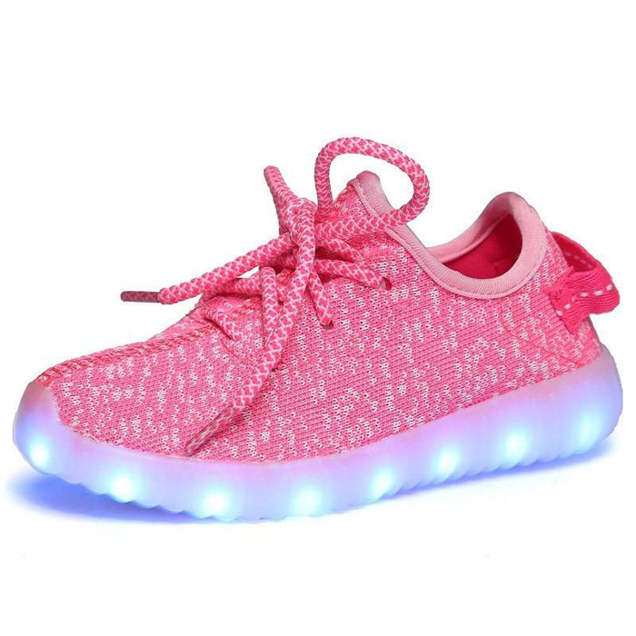 Flyknit Lace Ups - Kids LED Shoes (FREE SHIPPING)