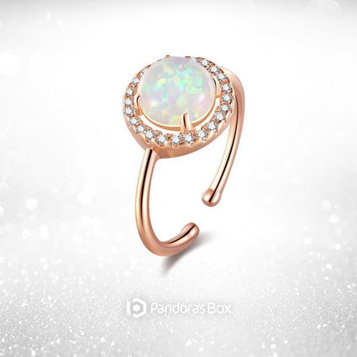 Opulent Essence Rose Gold Opal Ring