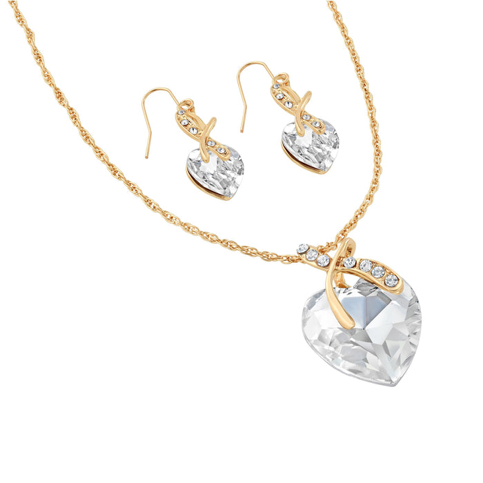 Wishful Heart Necklace and Earrings Set