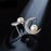 Pearl Moon Stud Earrings