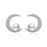 Pearl Moon Stud Earrings