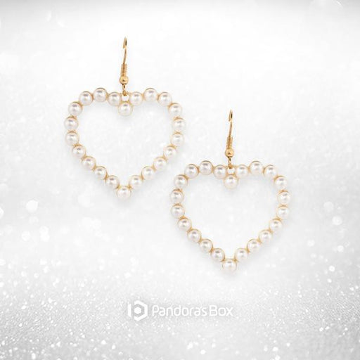 Pearly Hearts Drop Earring