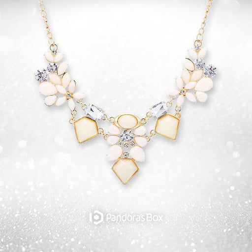 Petals and Gems Statement Necklace
