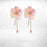 Pink Blossoms Crystal Drop Earrings