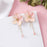 Pink Blossoms Crystal Drop Earrings